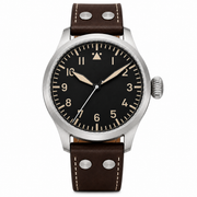 Black Pilot Leather Watch