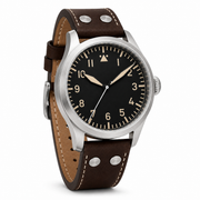 Black Pilot Leather Watch
