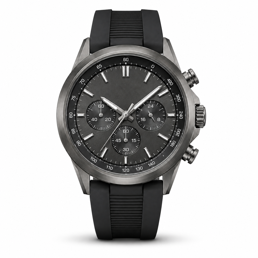 Black Sport Chronograph Watch