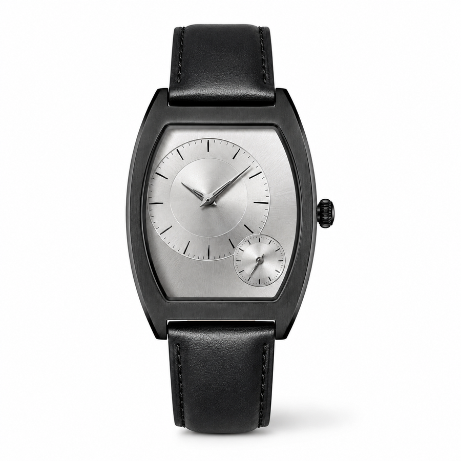 Black Tonneau Small Seconds Watch