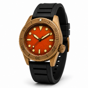Bronze Orange Diver Rubber Watch