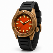Bronze Orange Diver Rubber Watch