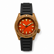 Bronze Orange Diver Rubber Watch