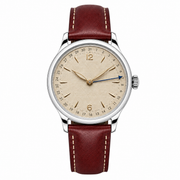 Champagne Pointer Date Leather Watch