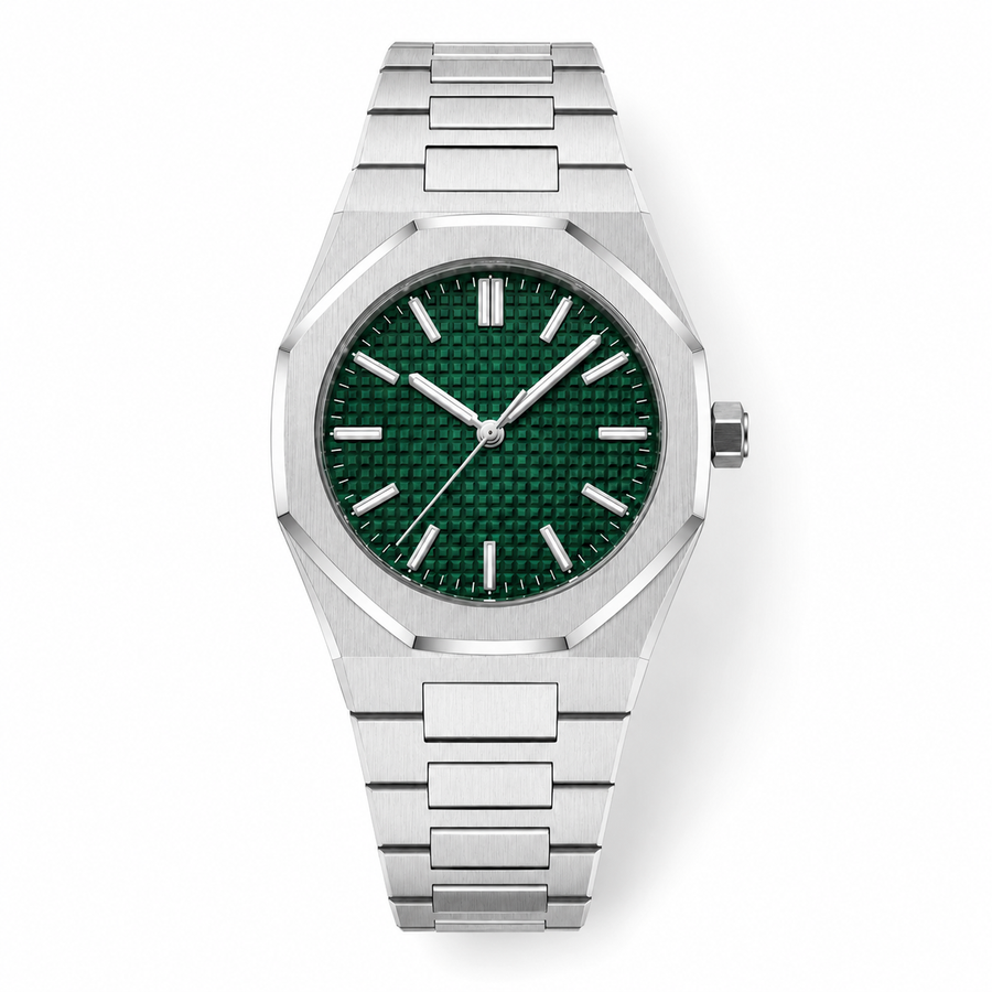 Green Dial Integrated Bracelet Watch