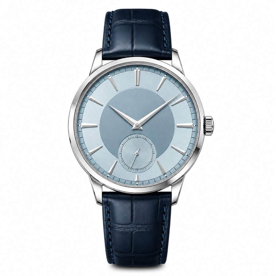 Ice Blue Small Seconds Leather Watch