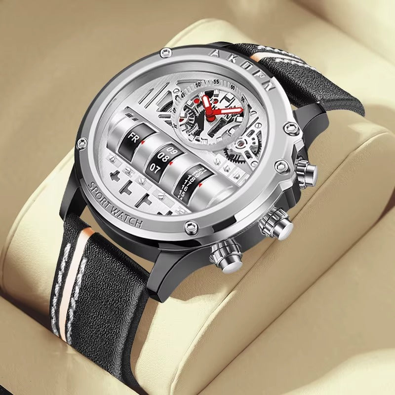 YASHIDUN Automatic Analog-Digital Skeleton Watch