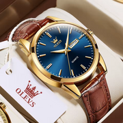 OLEVS 6898 Automatic Leather Watch