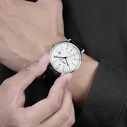 E-Watch74 Mechanical Calendar Leather Watch