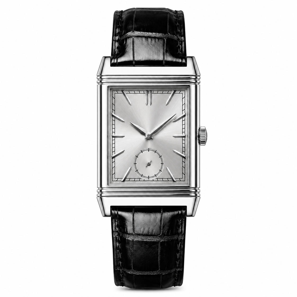 Rectangular Small Seconds Leather Watch