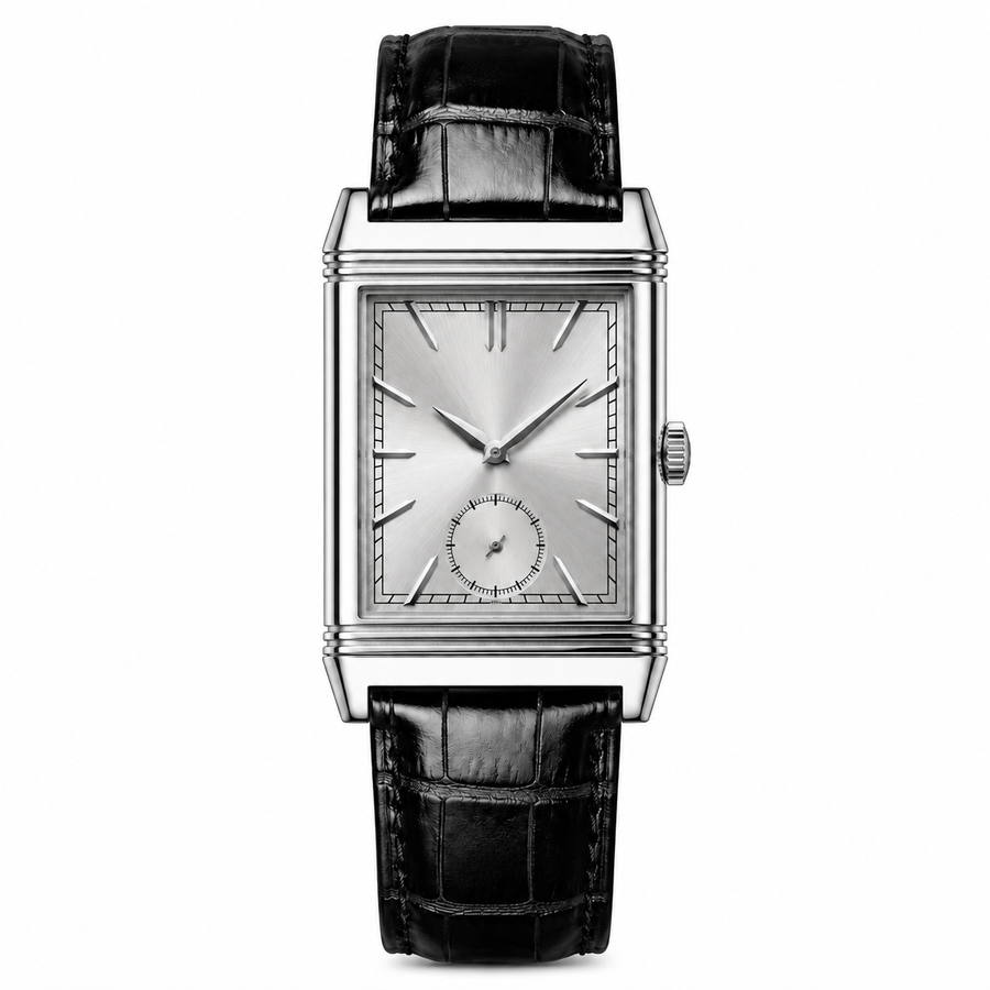 Rectangular Small Seconds Leather Watch