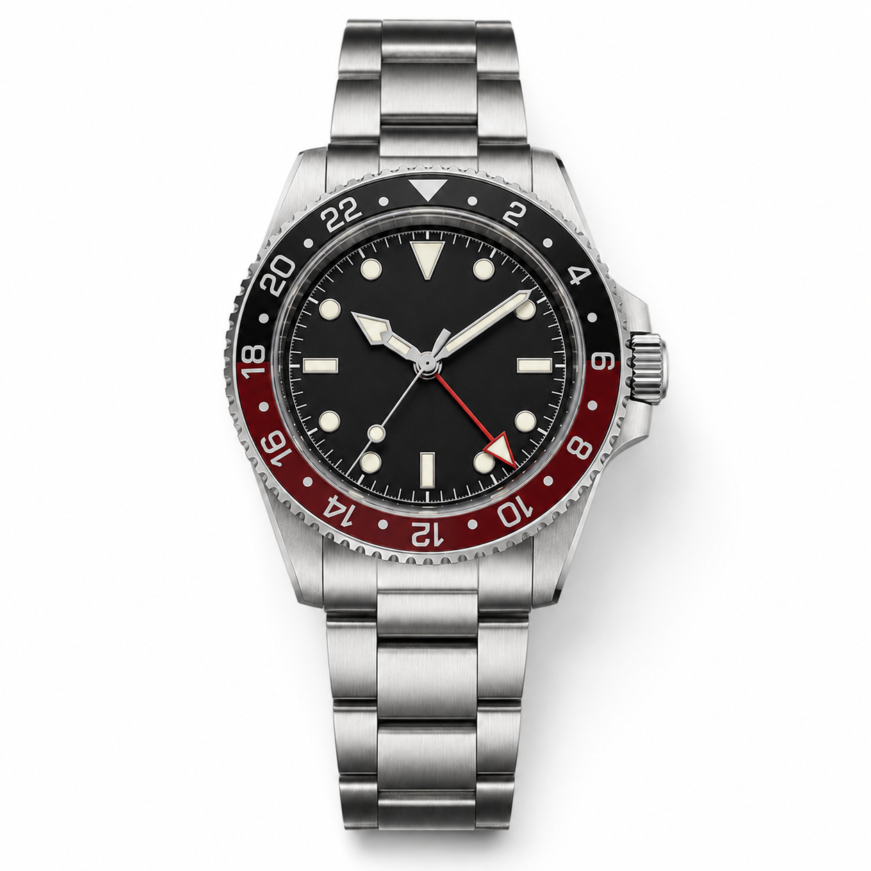 Red and Black Bezel Bracelet Watch