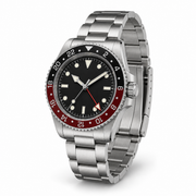 Red and Black Bezel Bracelet Watch