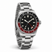 Red and Black Bezel Bracelet Watch