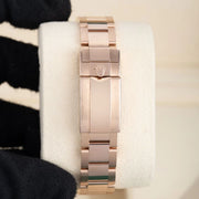 Daytona Watch 40MM Black Diamond Baguette Index Markers Dial Rose Gold