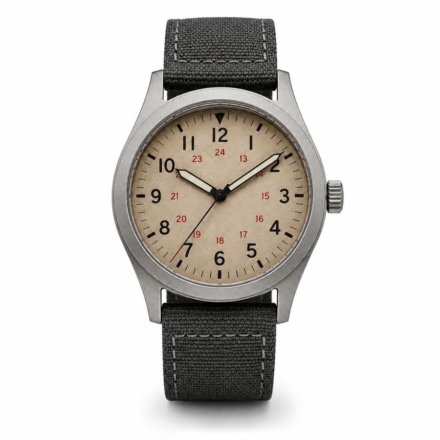Sand Dial Field Canvas Watch