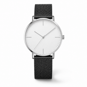 White Dial Mesh Strap Watch