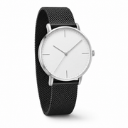 White Dial Mesh Strap Watch